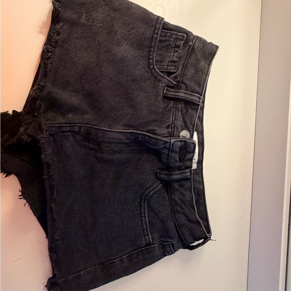 PacSun Charcoal High-Rise Denim Shorts